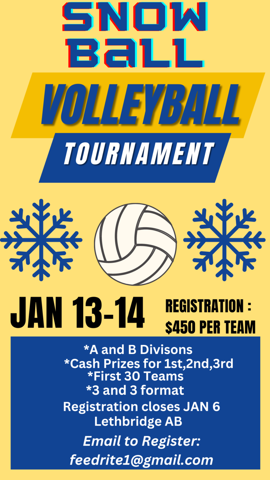2023 Snowball Tournament Lethbridge CoEd Volleyball League
